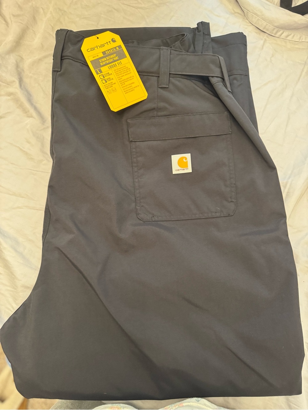 Carhartt Men's Black Cargo Work Pants with Logo Patch open to offers